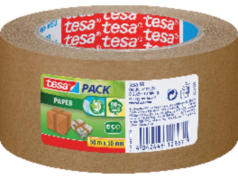 TESA - Cinta Papel Kraft 50mm x 50m Desbobinado facil Alta adhesividad (Ref.57180-00000-02)