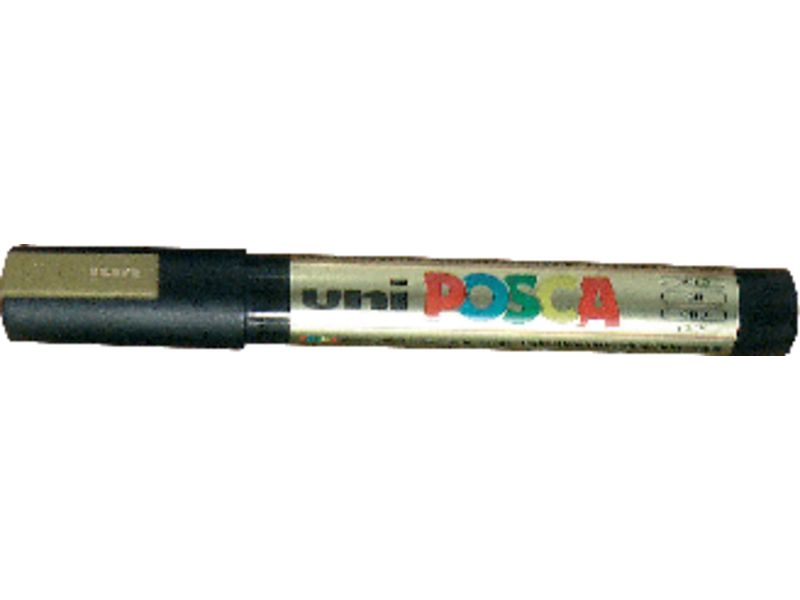 UNI-BALL - Marcador especial PC-5M punta de 1,8-2,5 mm. Lavable Carteleria, postes. Oro (Ref.176446000)