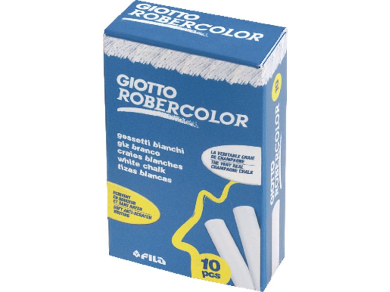 GIOTTO - Robercolor Tizas Caja 10 ud Blanco (Ref.538700)