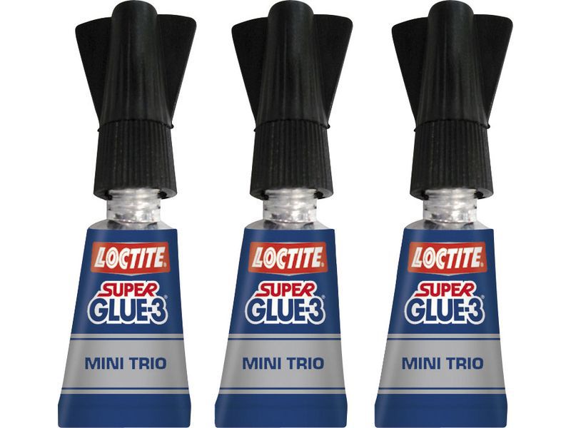 LOCTITE - Adhesivo Super Glue-3 Mini Trío 3 ud 1 gr / ud Resistente al agua SG3TRIO (Ref.1589255)