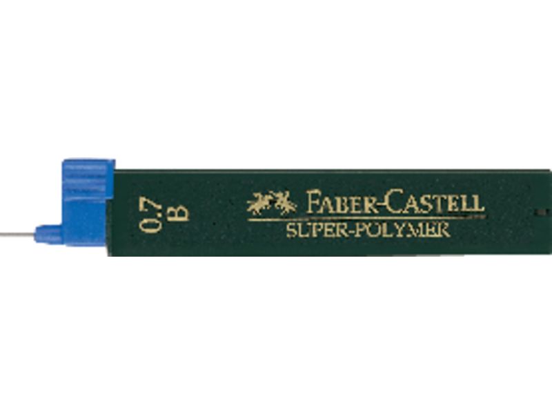 FABER CASTELL - Mina Super Polymer 12 ud Trazo 0.3 mm HB (Ref.120300)