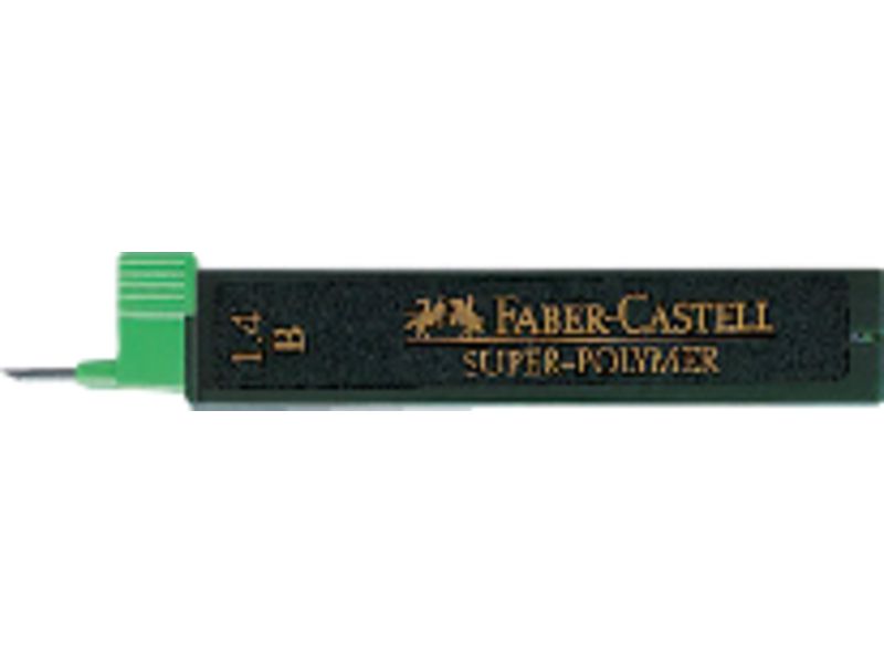 FABER CASTELL - Mina Super Polymer Estuche 6ud Trazo 1.4 mm B (Ref.121411)