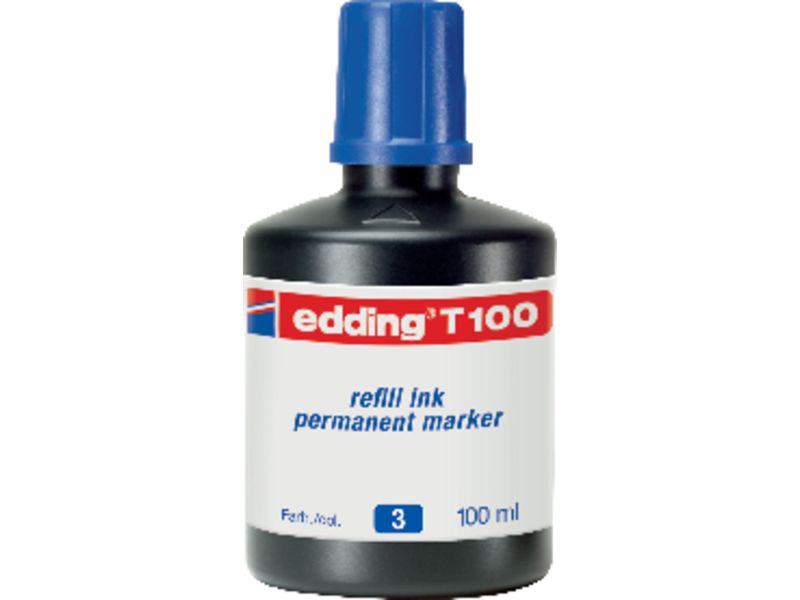 EDDING - Frasco de Tinta T-100 azul 100 ml (Ref.T100-03)