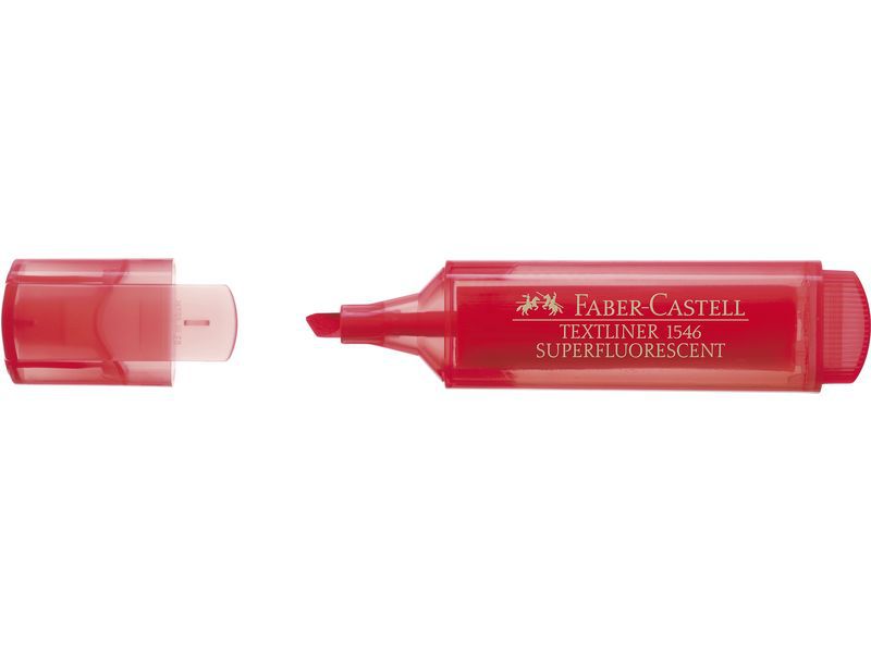 FABER CASTELL - Marcador fluorescente cuerpo traslucido rojo (Ref.154621)