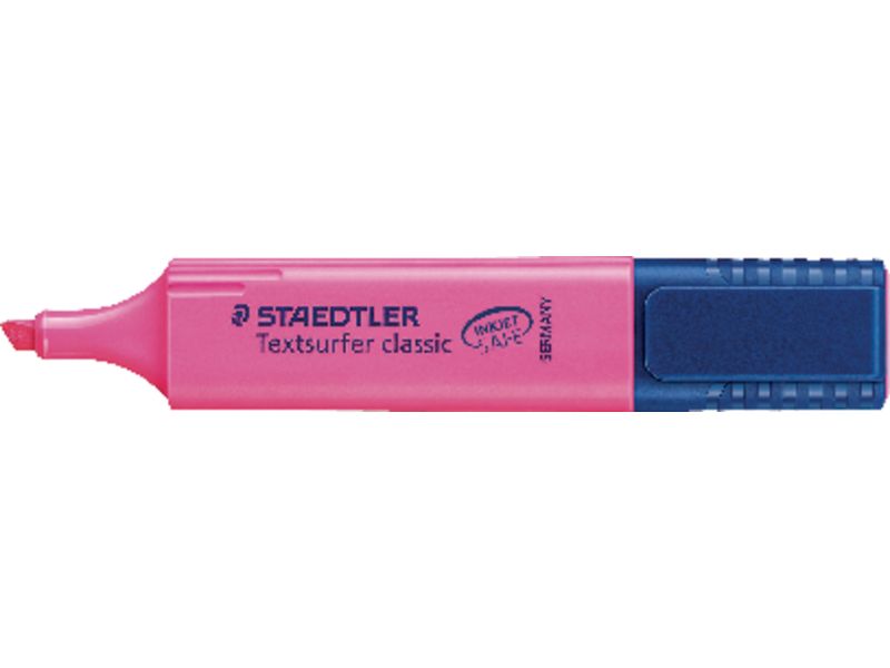 STAEDTLER - Marcador fluorescente Textsurfer Classic Trazo 1-5mm Punta bisel Secado rapido Rosa (Ref.364-23)