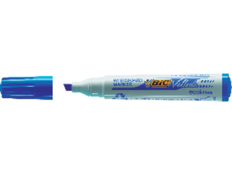 BIC - Marcador pizarra blanca Velleda 1751 Trazo 3-5,5 mm Punta biselada Azul (Ref.904947)