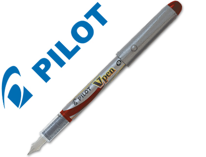 PILOT - PLUMA V PEN SILVER DESECHABLE ROJO SVP-4WR (Ref.NVPR)