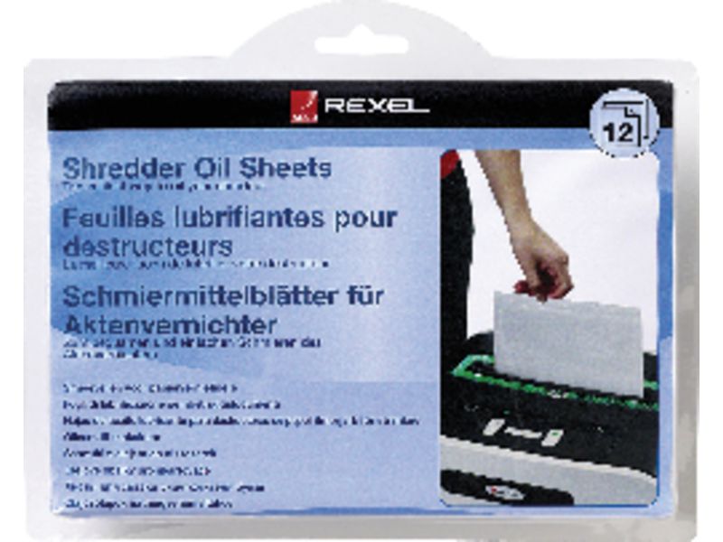REXEL - Láminas lubricantes Caja 12 ud para destructoras (Ref.2101948)