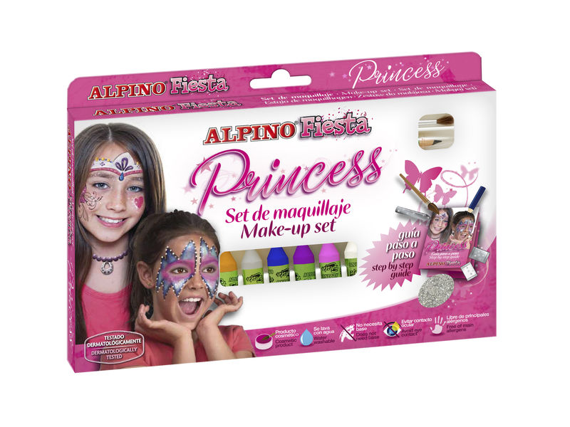 ALPINO - Pinturas Maquillaje Princess 6 Ud Colores surtidos Barra Barra (Ref.DL000010)