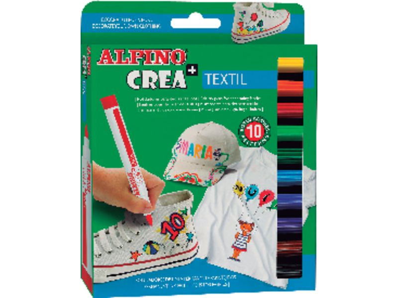 ALPINO - Estuche rotuladores Colores Surtidos 10 ud Textil (Ref.AR000132)