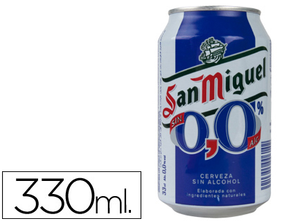 SAN MIGUEL - CERVEZA 00 SIN ALCOHOL LATA 330 ML (Ref.44962)