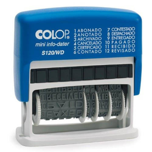COLOP - Sello Fechador Mini Dater S120WD Formulario+fecha (Ref.S100.S120WD.1)