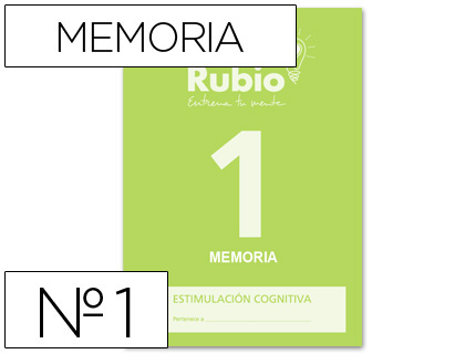 RUBIO - CUADERNO ENTRENA TU MENTE ESTIMULACION COGNITIVA MEMORIA 1 (Ref.ECM1)