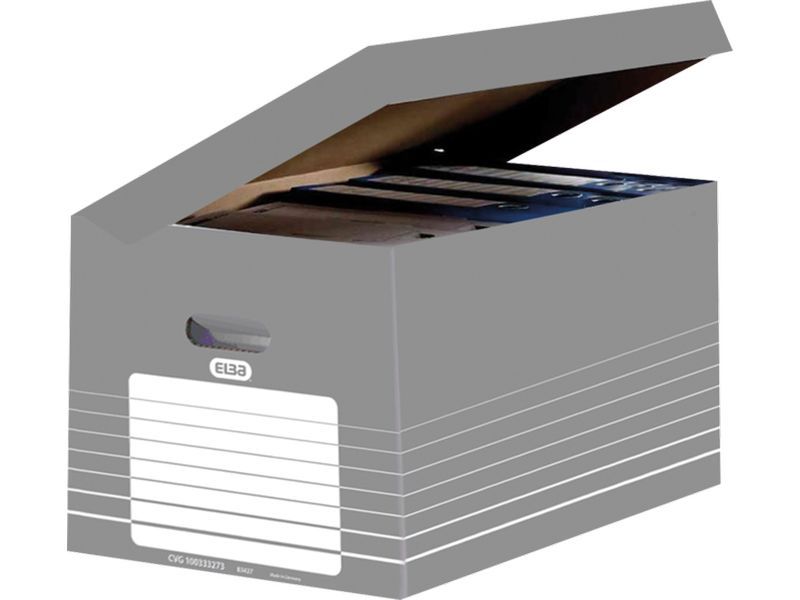 ELBA - Contenedor CON TAPA INTEGRADA BOX AUTO GRIS (Ref.400061159)