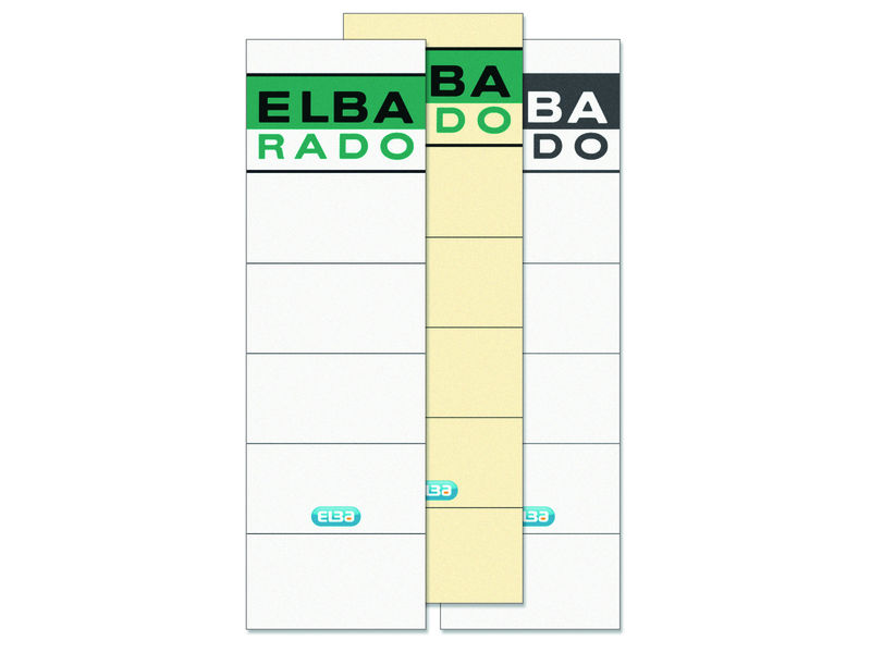 ELBA - Etiqueta Autoadhesiva Lomera Pack 10 ud 54x190mm Blancas 100420947 (Ref.BL100420947)