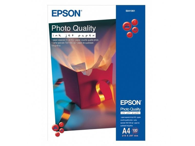 EPSON - Papel fotografico S041061 Paquete 100 hojas A4 102 G Mate Papel especial HQ (Ref.C13S041061)