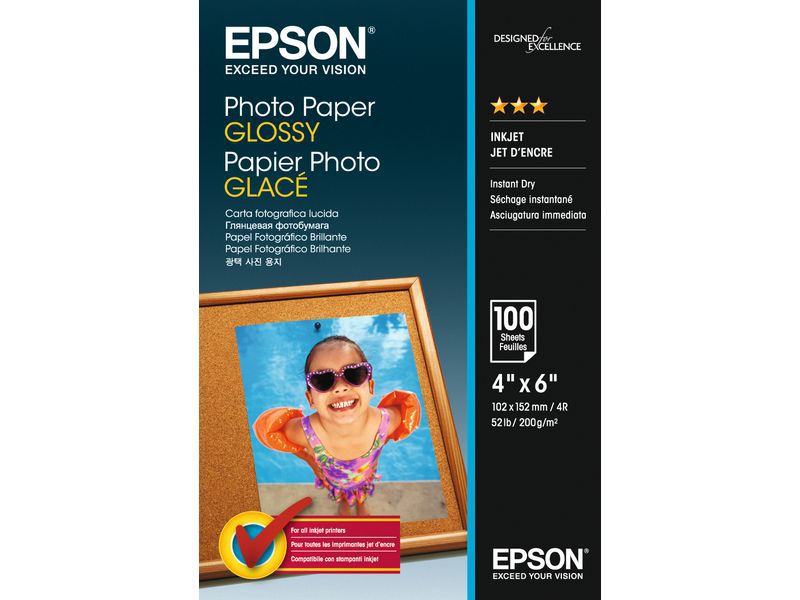 EPSON - Papel fotografico 20 hojas A4 Brillo (Ref.C13S042538)