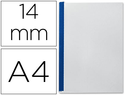 LEITZ - Cubiertas encuadernación Impressbind Caja 10 ud Azul A4 Lino (Ref.74150035)