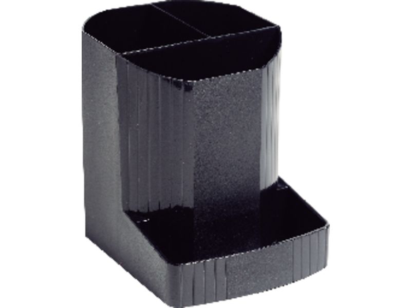 EXACOMPTA - Cubiletes portalapices Ecoblack 123X90X110 Negro Material reciclado (Ref.675014D)