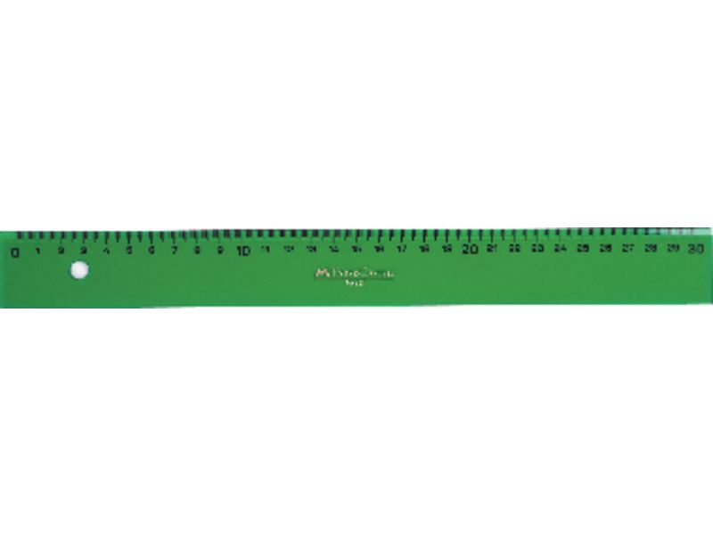 FABER CASTELL - Regla 30 cm Graduada verde (Ref.813)