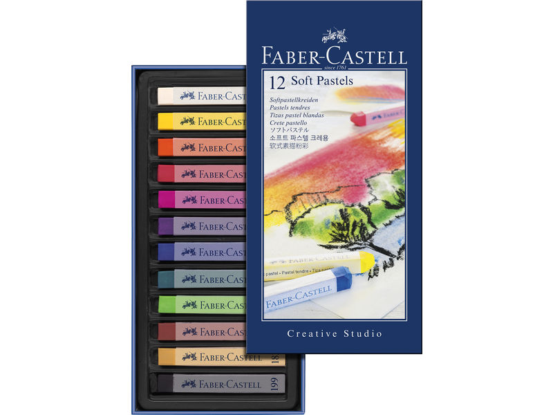 FABER CASTELL - Estuche 12 barras soft pastel (Ref.128312)