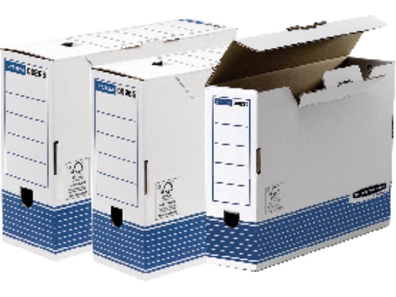 FELLOWES - Archivador Definitivo System Caja A4 Cartón Blanco (Ref.0026501)