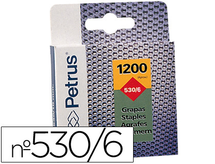 PETRUS - GRAPAS Nº 530/6 -CAJA DE 1200 GRAPAS (Ref.77513)