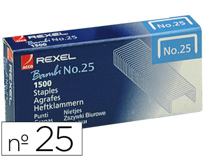 REXEL - GRAPAS N. 25 21/4 -CAJA DE 1500 (Ref.05020)