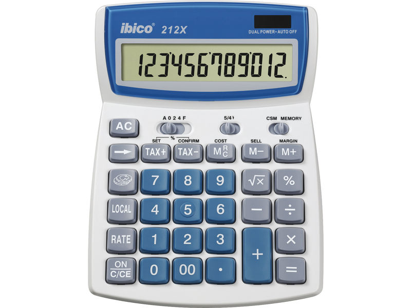 IBICO - Calculadora sobremesa 212 X 12 digitos (Ref.IB410086)