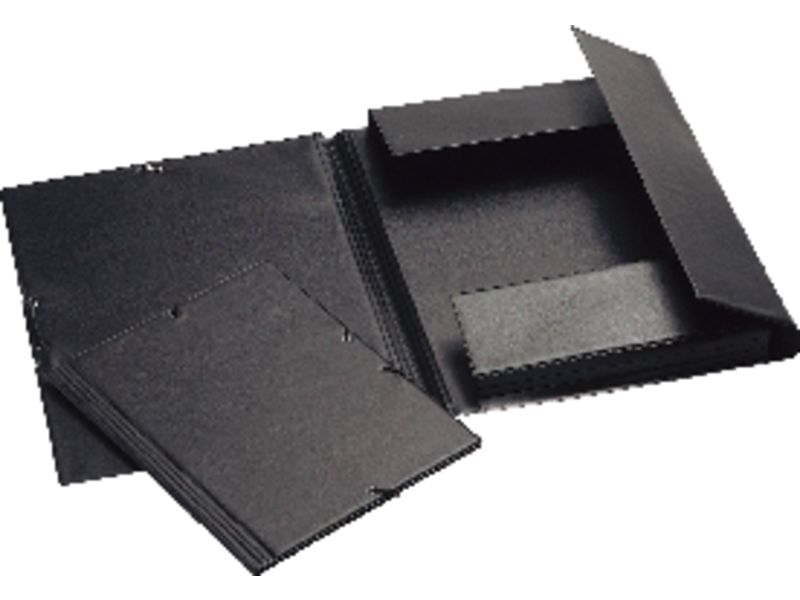 IBERPLAS - Carpeta Gomas 3 solapas Folio Negro PVC 343CS00 (Ref.343CS01)