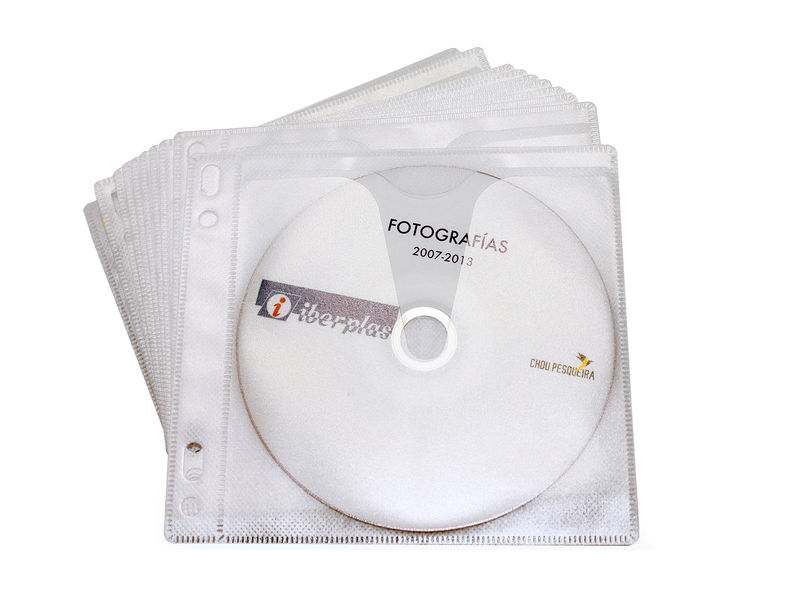 IBERPLAS - Funda CD/DVD Archivables 2 CD/DVD PVC transparente (Ref.479P)