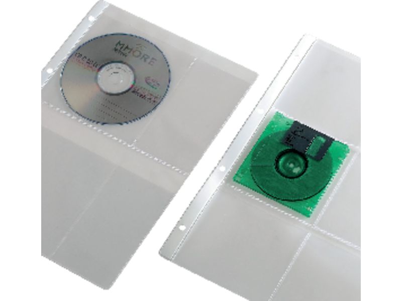 IBERPLAS - Fundas CD/DVD 15 ud Pvc Transparentes y capacidad para 4 CD´s cada funda (Ref.4754CDR)