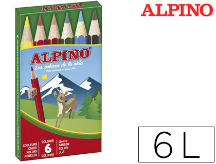ALPINO - LAPICES DE COLORES 651 C/DE 6 COLORES CORTOS (Ref.AL010651)
