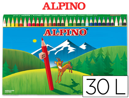 ALPINO - LAPICES DE COLORES 659 30 COLORES -CAJA DE CARTON (Ref.AL000659)