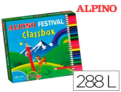ALPINO - LAPICES DE COLORES FESTIVAL CLASSBOX CAJA DE 288 UNIDADES 12 COLORES SURTIDOS (Ref.C0131992)