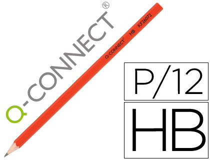 Q-CONNECT - LAPICES DE GRAFITO HEXAGONAL SIN GOMA N.2 HB (Ref.KF26072)