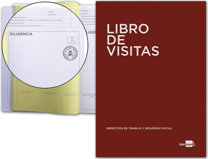LIDERPAPEL - LIBRO DIN A4 100 H REGISTRO DE VISITAS DE LA INSPECCION DE TRABAJO (Ref.LV01)
