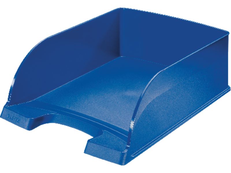LEITZ - Bandeja de Sobremesa Plus jumbo 255X357X103 Azul Poliestireno Apilable (Ref.52330035)