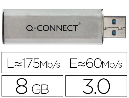 Q-CONNECT - MEMORIA USB FLASH 8 GB 3.0 (CANON L.P.I. 0,24€ Incluido) (Ref.KF16368)