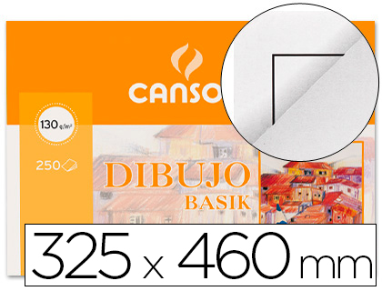 CANSON - PAPEL DIBUJO BASIK 32.5X46 -130 GR -CON RECUADRO (Ref.200400735)