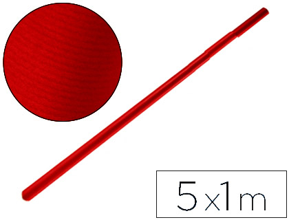 LIDERPAPEL - PAPEL KRAFT ROJO CHERRY ROLLO 5X1 MT (Ref.PK48)