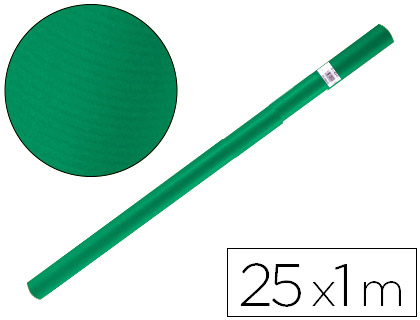 LIDERPAPEL - PAPEL KRAFT VERDE MUSGO ROLLO 25X1 MT (Ref.PK29)