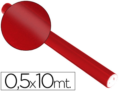 SADIPAL - PAPEL METALIZADO ROJO ROLLO CONTINUO DE 0,5 X 10 MT (Ref.12701)