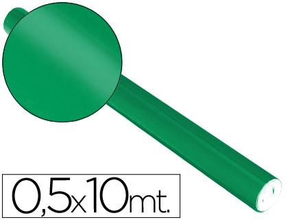 SADIPAL - PAPEL METALIZADO VERDE ROLLO CONTINUO DE 0,5 X 10 MT (Ref.12704)