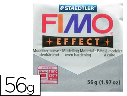 STAEDTLER - PASTA FIMO EFFECT 56 GR METALICO PLATA (Ref.8020-81)