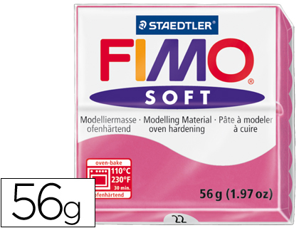 STAEDTLER - PASTA FIMO SOFT 56 GR COLOR FRAMBUESA (Ref.8020-22)