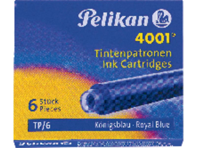 PELIKAN - Cartuchos tinta 6 ud Azul /Negro TP/6 151307 (Ref.301184)
