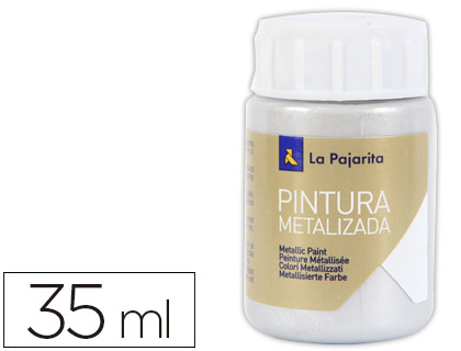 LA PAJARITA - PINTURA METALIZADA PLATA 35 ML (Ref.ME-1)