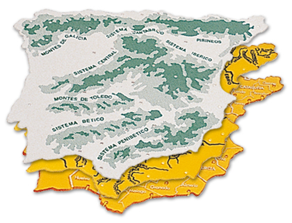 PLANTILLA PLASTICO MAPA ESPAÑA -BOLSA DE 3 22X18 CM (Ref.152218 (BACHILLER))
