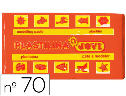 JOVI - PLASTILINA 70 NARANJA -UNIDAD -TAMAÑO PEQUEÑO (Ref.70-04)